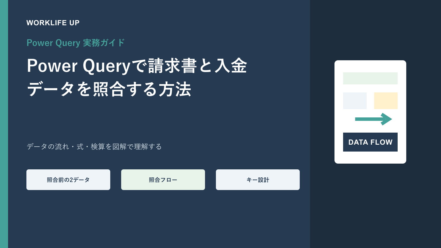 Power Queryで請求書と入金データを照合する方法｜未入金・差額を自動判定のアイキャッチ画像